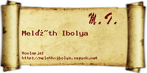 Meláth Ibolya névjegykártya